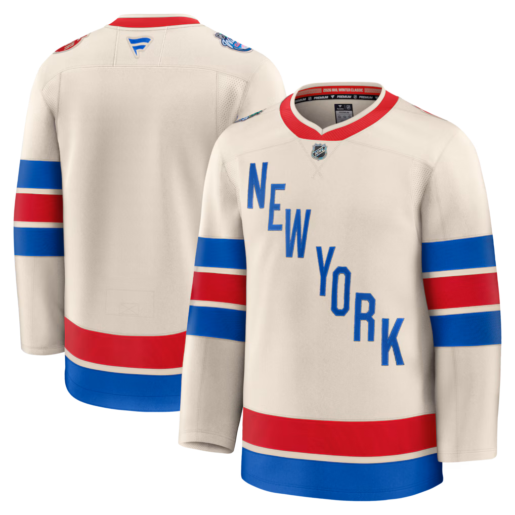 Men's New York Rangers Fanatics Beige 2026 NHL Winter Classic Premium Jersey