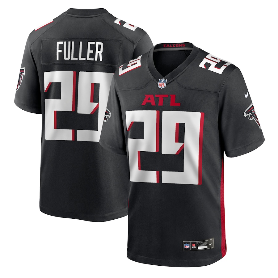 Men's Atlanta Falcons Jordan Fuller Nike Black Team Game Jersey