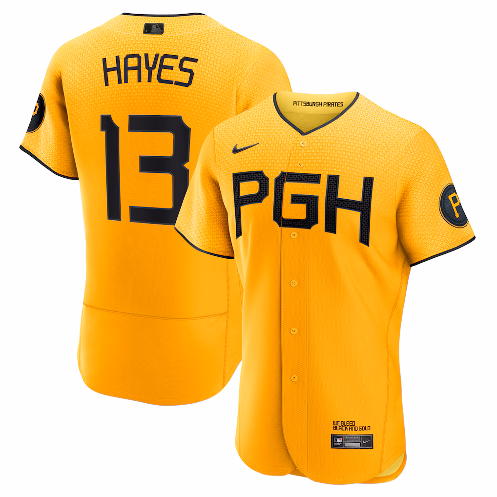 Men's Pittsburgh Pirates Ke'Bryan Hayes Nike Gold City Connect Authentic Player Jersey