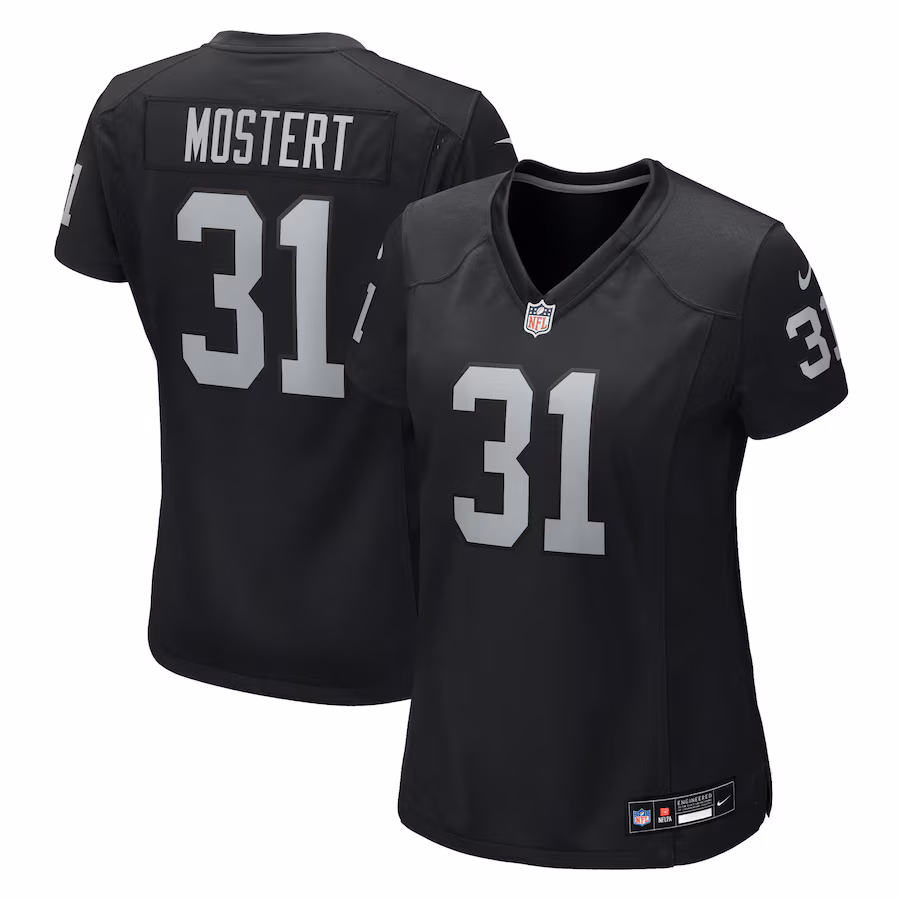 Women's Las Vegas Raiders Raheem Mostert Nike Black Team Game Jersey