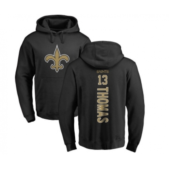 Football New Orleans Saints #13 Michael Thomas Black Backer Pullover Hoodie