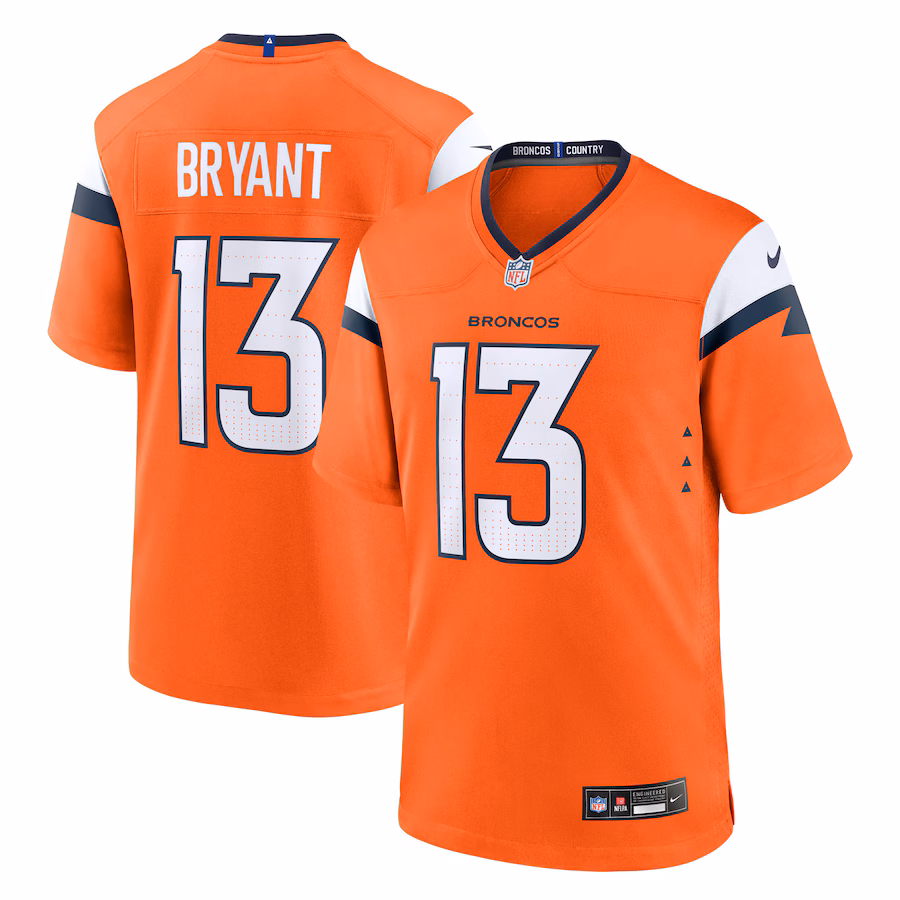 Men's Denver Broncos Pat Bryant Nike Orange Team Game Jersey