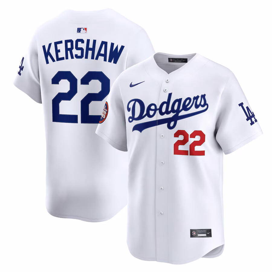 Men's Los Angeles Dodgers Clayton Kershaw Nike White 2025 MLB World Tour: Tokyo Series Home Limited Player Jersey
