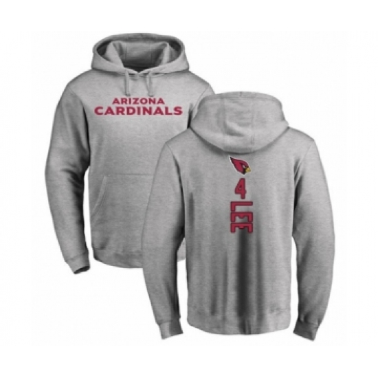 Football Arizona Cardinals #4 Andy Lee Ash Backer Pullover Hoodie