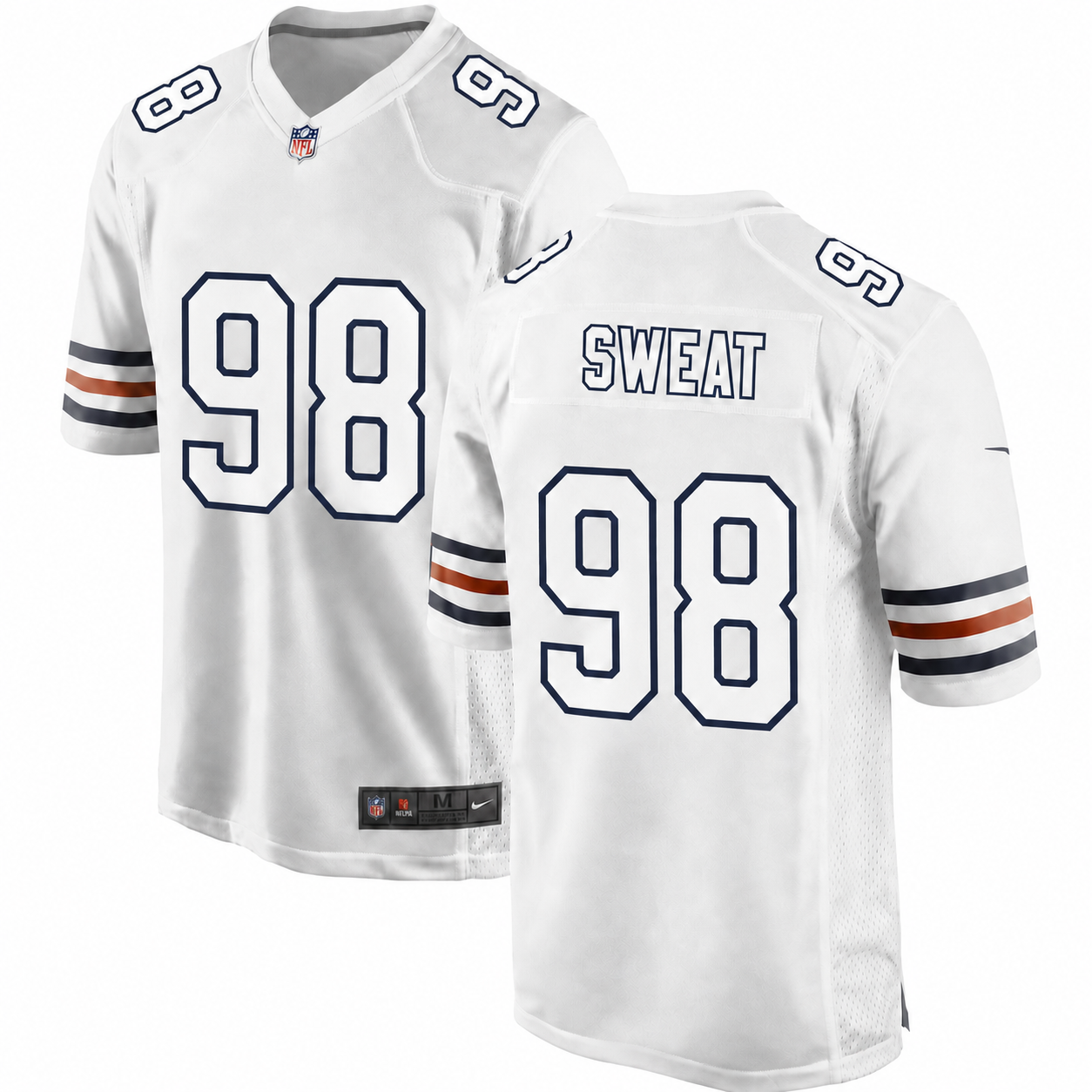 Men's Chicago Bears  Nike White custom Jersey