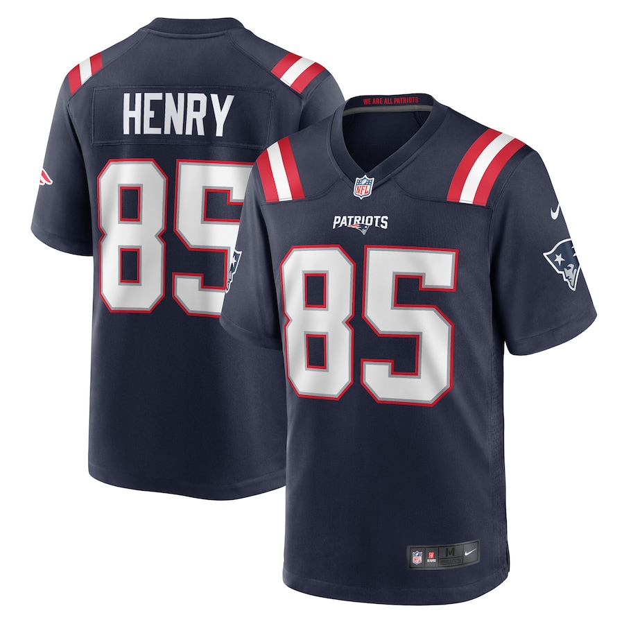 Men's New England Patriots Hunter Henry Nike Navy Team Game Jersey