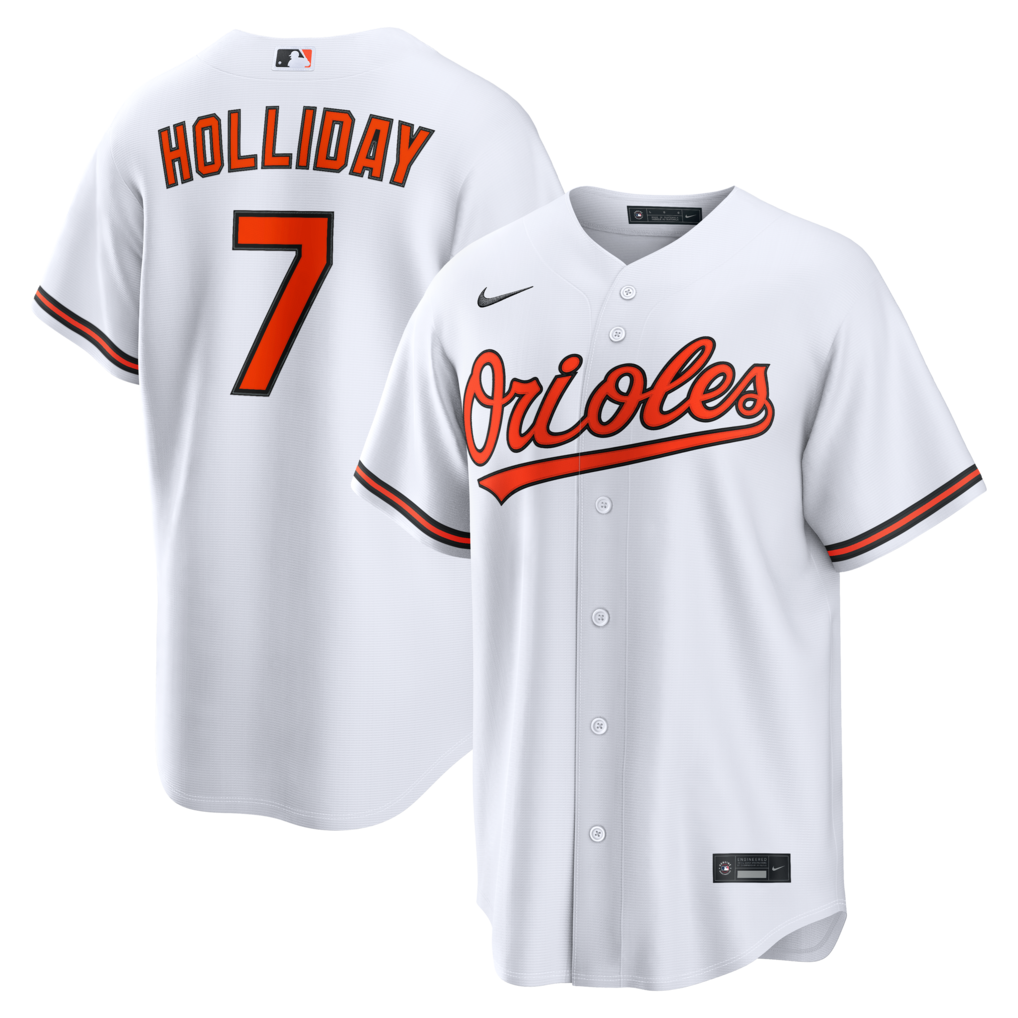Men's Baltimore Orioles Jackson Holliday Nike White Home Replica Jersey