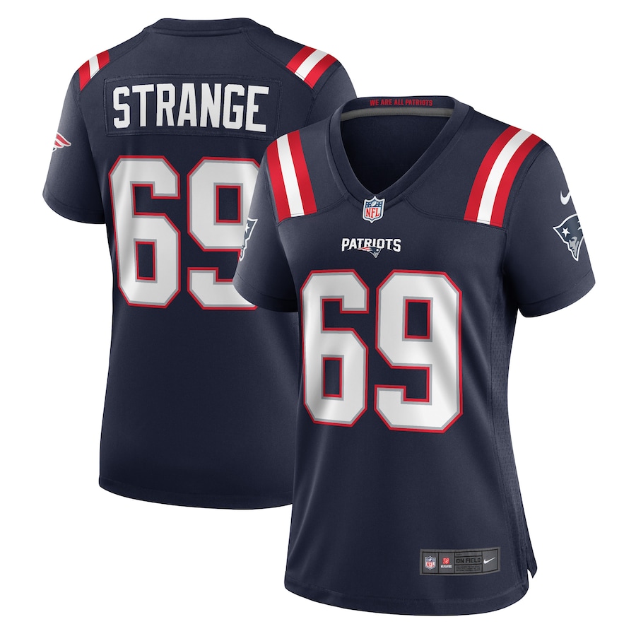 Women's New England Patriots Cole Strange Nike Navy Game Jersey