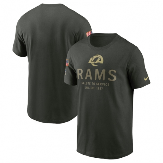 Men's Los Angeles Rams Forest Green 2025 Salute to Service Sideline Primary Edge Dri-FIT T-Shirt