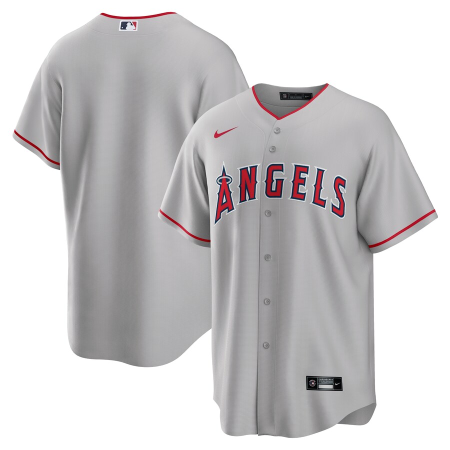Men's Los Angeles Angels Nike Gray Road Replica Team Jersey