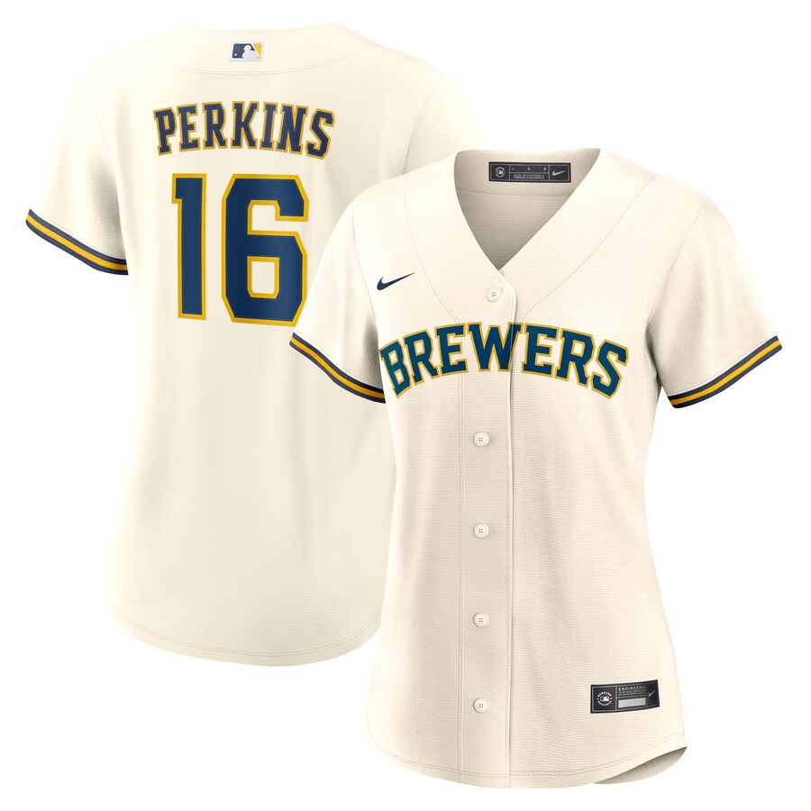 Women's Milwaukee Brewers Blake Perkins Nike Cream Home Replica Jersey