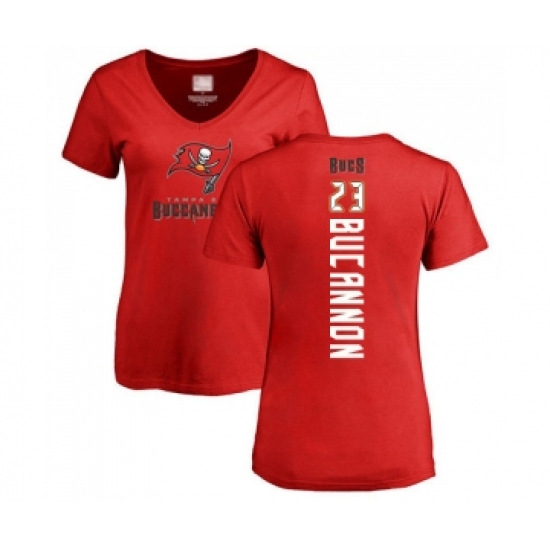 Football Women's Tampa Bay Buccaneers #23 Deone Bucannon Red Backer T-Shirt