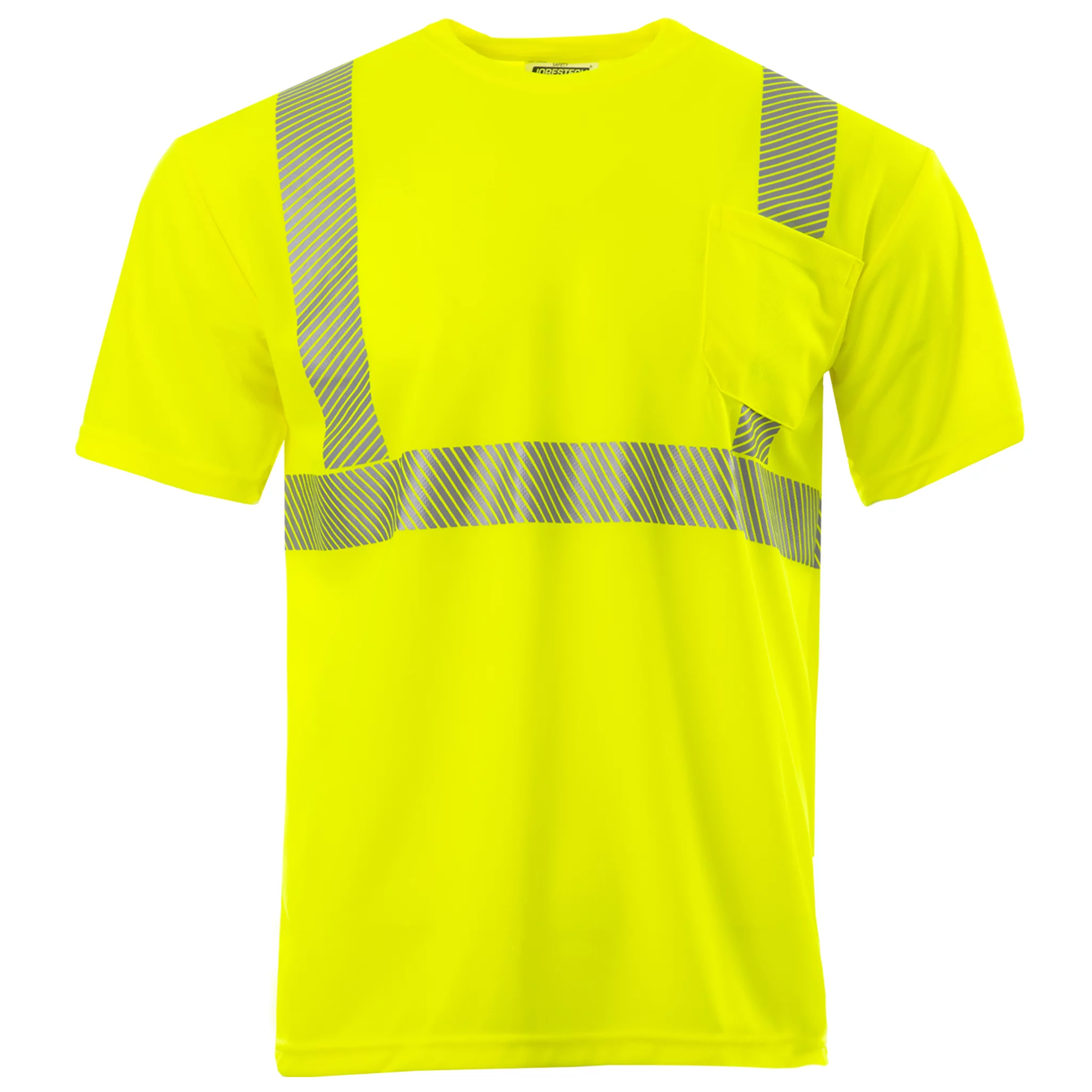 JORESTECH Hi-Vis Short Sleeve Safety Shirt, Heat Transfer, ANSI Class 2 (Yellow, S) - Curated Treasures Market