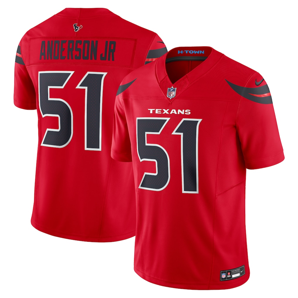 Men's Houston Texans Will Anderson Jr. Nike Red Vapor F.U.S.E. Stitched Limited Jersey