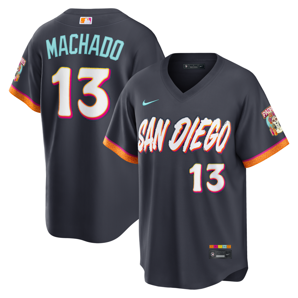 Men's San Diego Padres Manny Machado Nike Obsidian 2026 City Connect Stadium Jersey