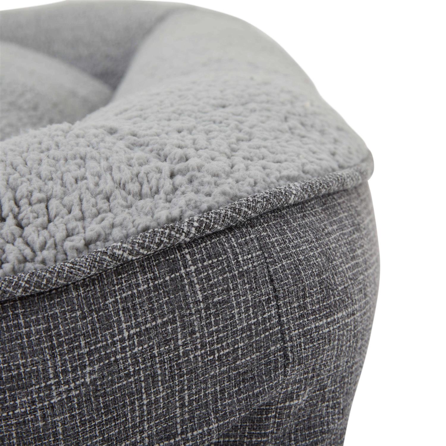 EveryYay Snooze Fest Grey Rectangle Lounger Dog Bed