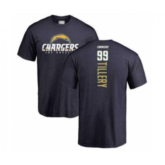 Football Los Angeles Chargers #99 Jerry Tillery Navy Blue Backer T-Shirt