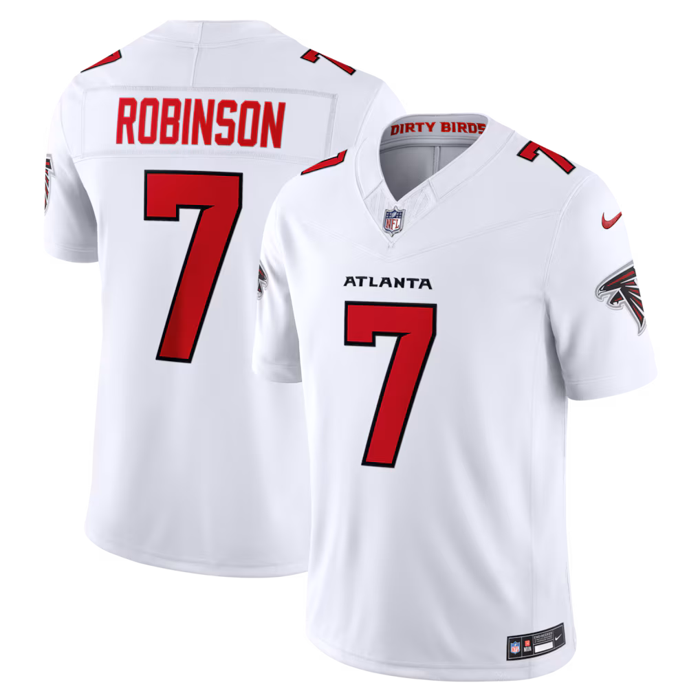 Men's Atlanta Falcons Bijan Robinson Nike White Vapor F.U.S.E. Sewn Down Limited Jersey
