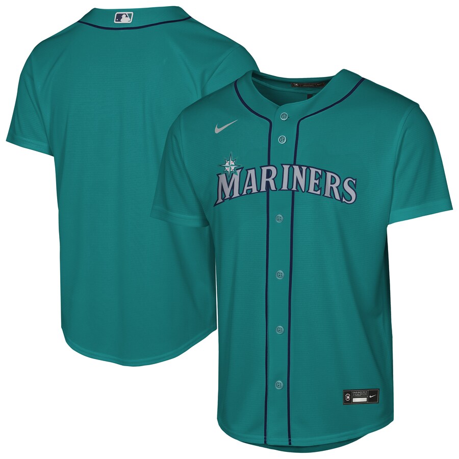 Youth Seattle Mariners Nike Aqua Alternate Replica Jersey