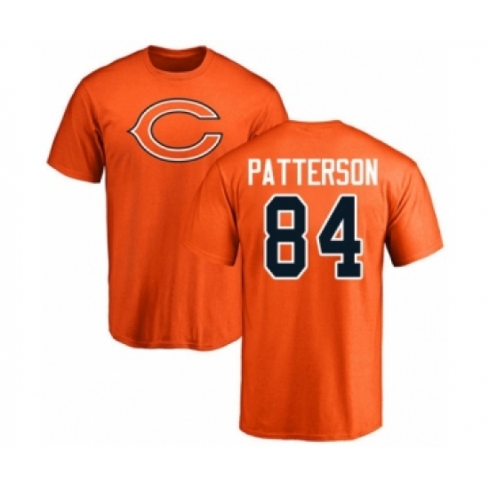 Football Chicago Bears #84 Cordarrelle Patterson Orange Name & Number Logo T-Shirt