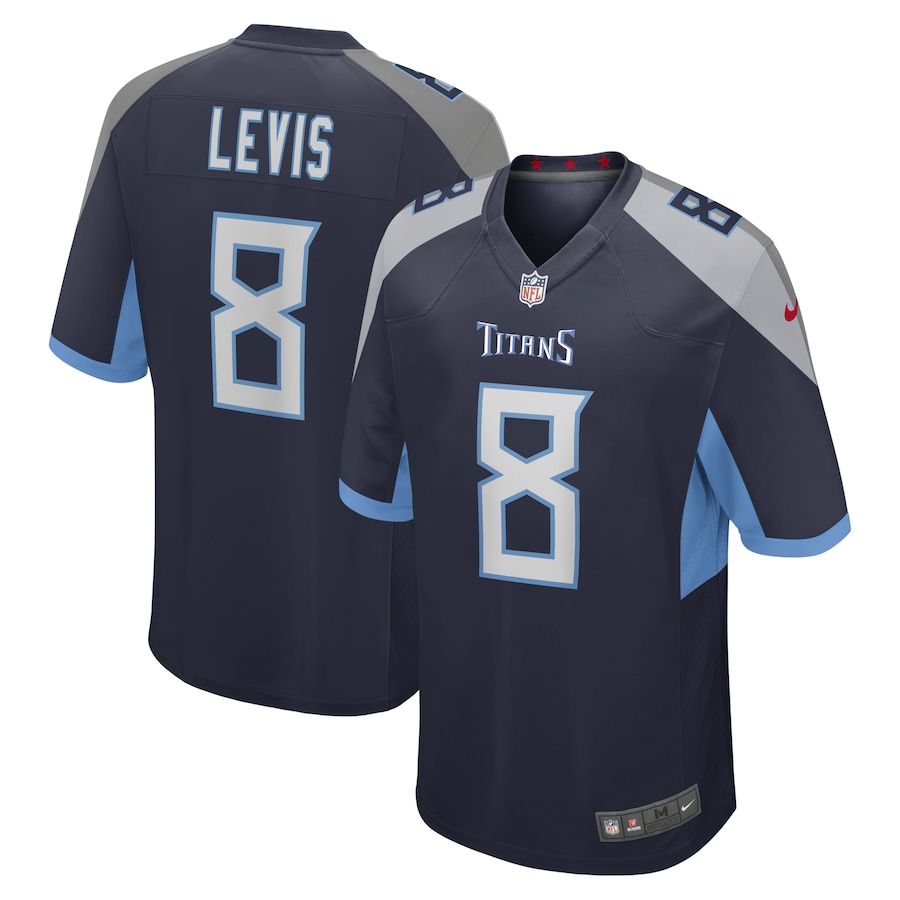 Men's Tennessee Titans Will Levis Nike Navy Game Jersey