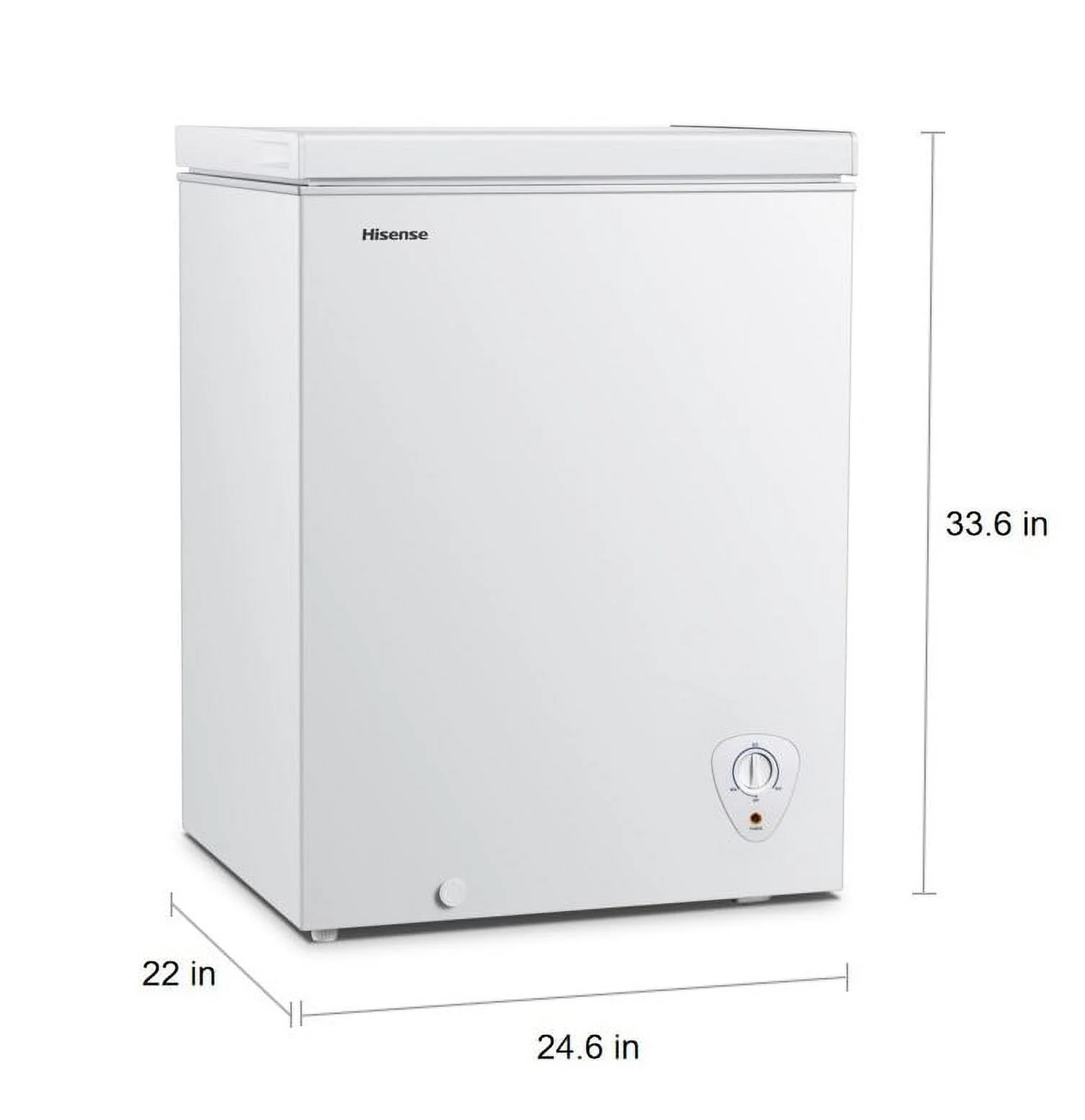 Hisense 5 Cu ft Garage Ready Chest Freezer, White,  1 Year Warranty, WFC050M6XWD