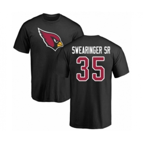 NFL Nike Arizona Cardinals #35 D.J. Swearinger SR Black Name & Number Logo T-Shirt