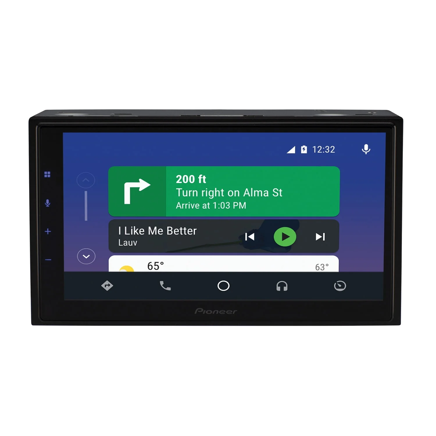 Pioneer 6.8-In. Car In-Dash Unit, Double-DIN Digital Media Receiver with Touch Screen, Apple CarPlay/Android Auto, and Alexa Built-in, DMH-W4660NEX