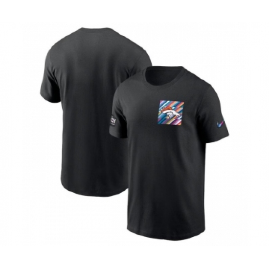 Men's Denver Broncos Black 2023 Crucial Catch Sideline Tri-Blend T-Shirt
