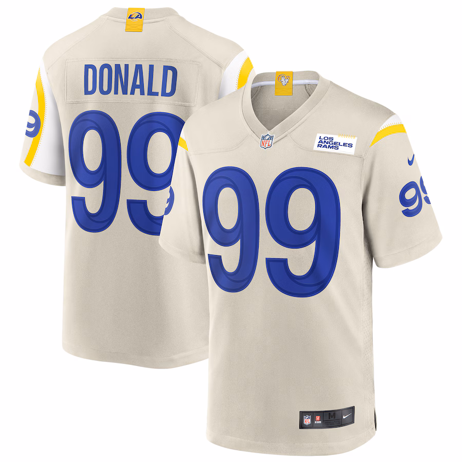 Men's Los Angeles Rams Aaron Donald Nike Cream Alternate Game Jersey