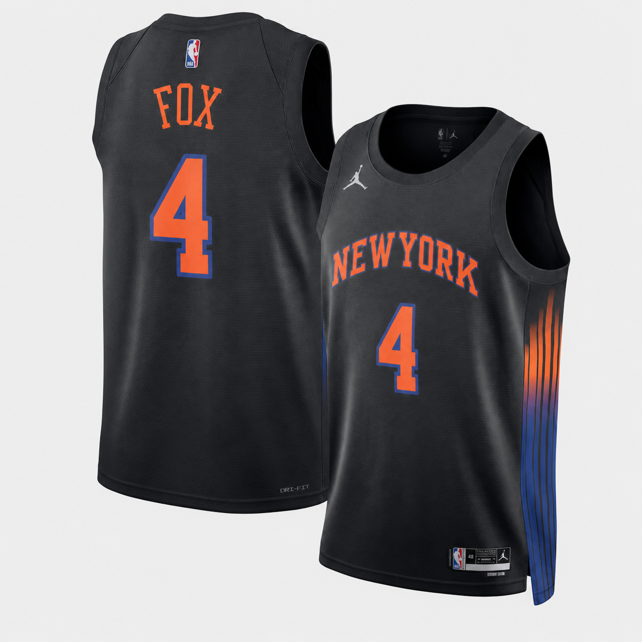 Unisex New York Knicks  Jordan Brand Black Swingman Jersey -Statement Edition - FOX