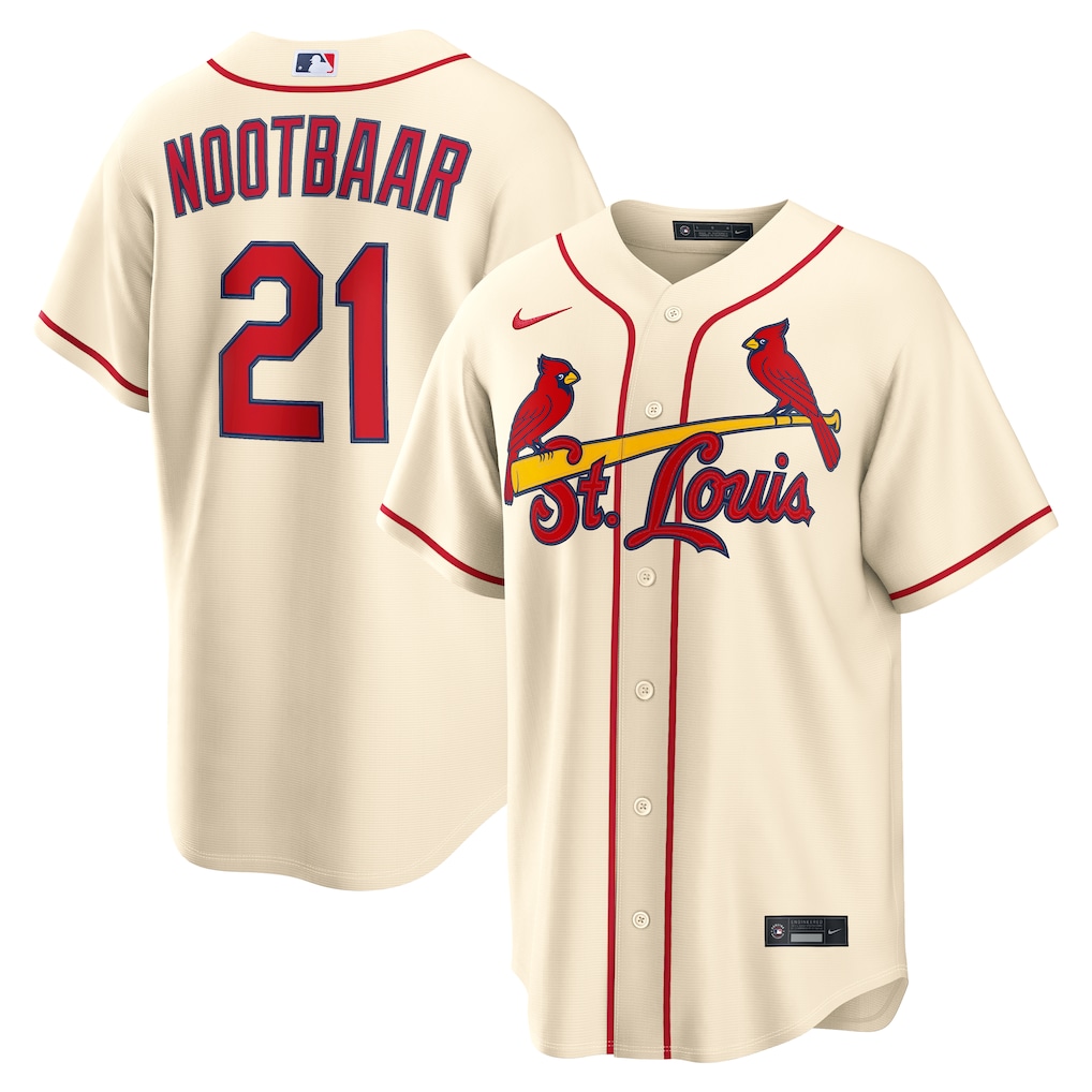 Men's St. Louis Cardinals Lars Nootbaar Nike Cream Alternate Replica Jersey