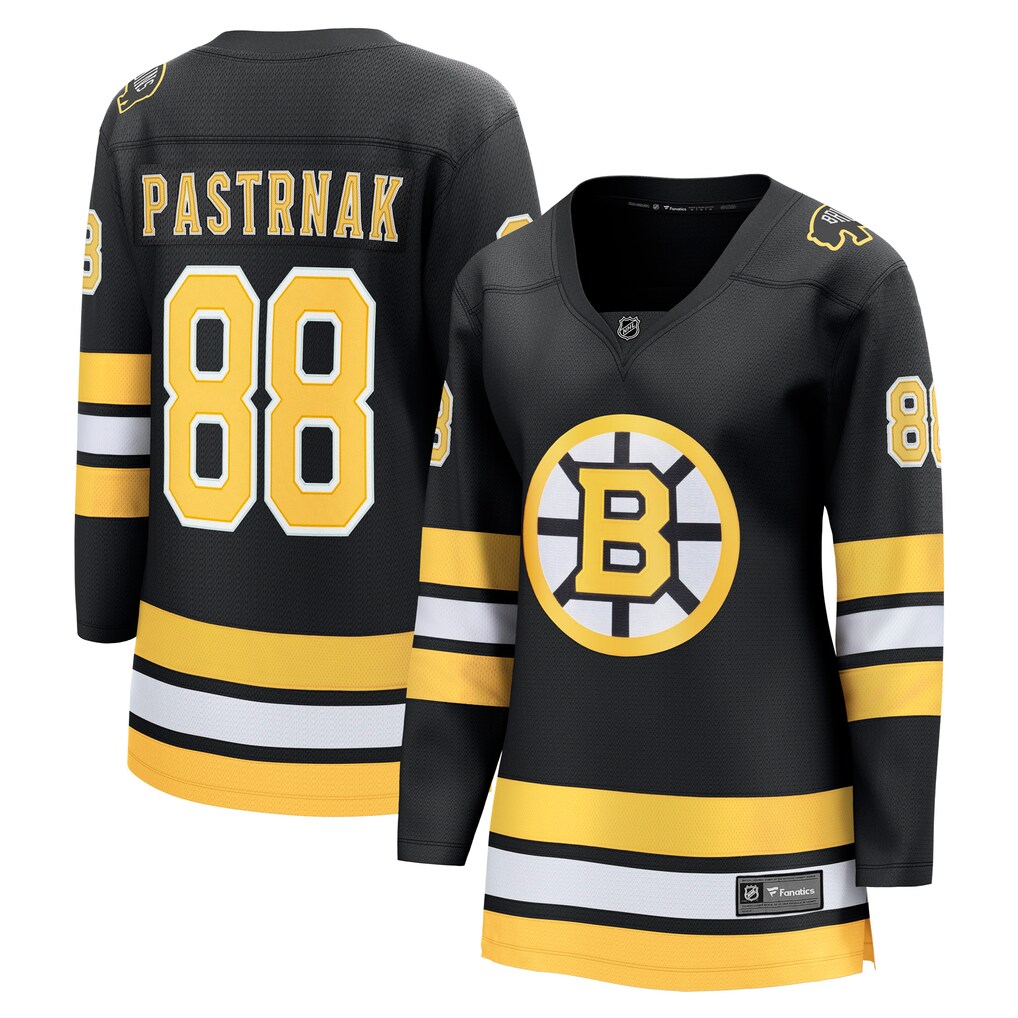 Women's Boston Bruins David Pastrnak Fanatics Black Home Breakaway Player Jersey