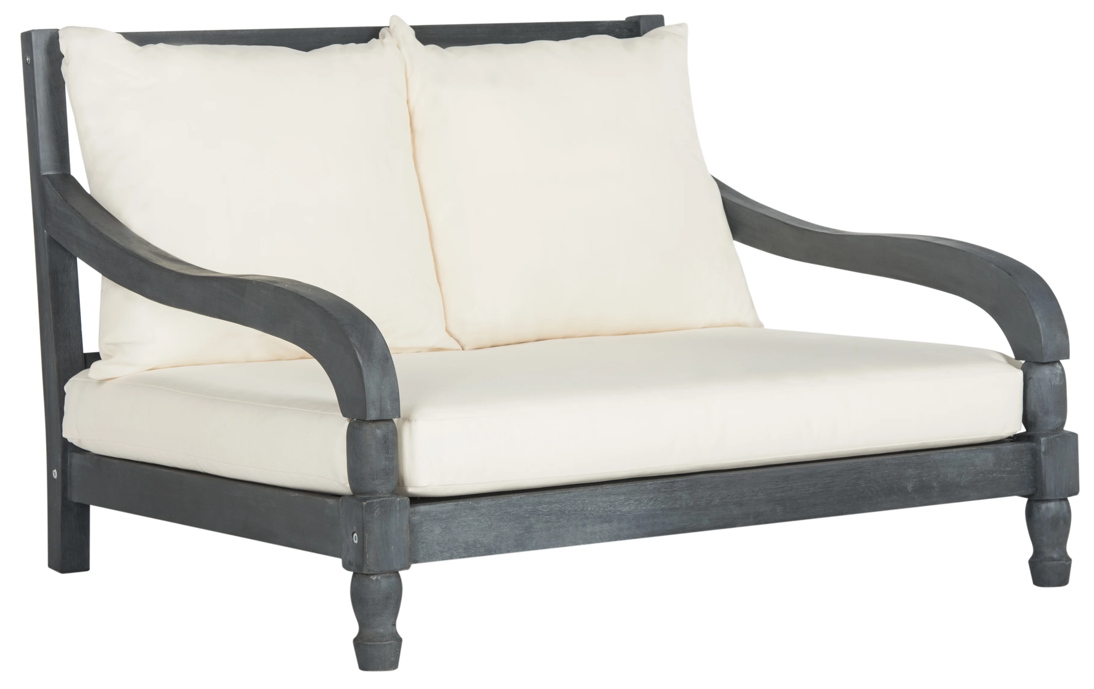 Safavieh Pomona Outdoor Contemporary Lounger with Cushion - Curated Treasures Market