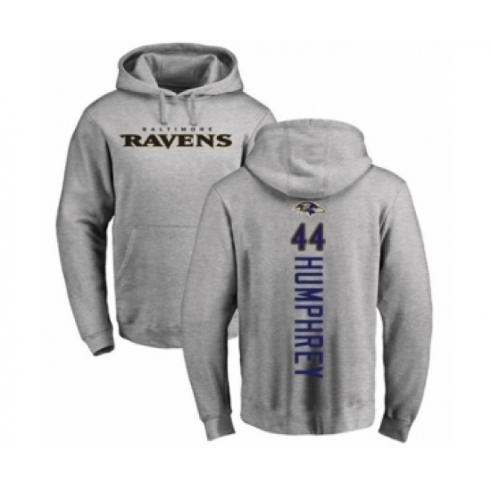 Football Baltimore Ravens #44 Marlon Humphrey Ash Backer Pullover Hoodie