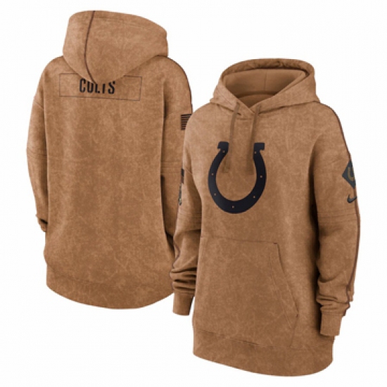 Women's Indianapolis Colts Nike Brown 2023 Salute to Service Pullover Hoodie