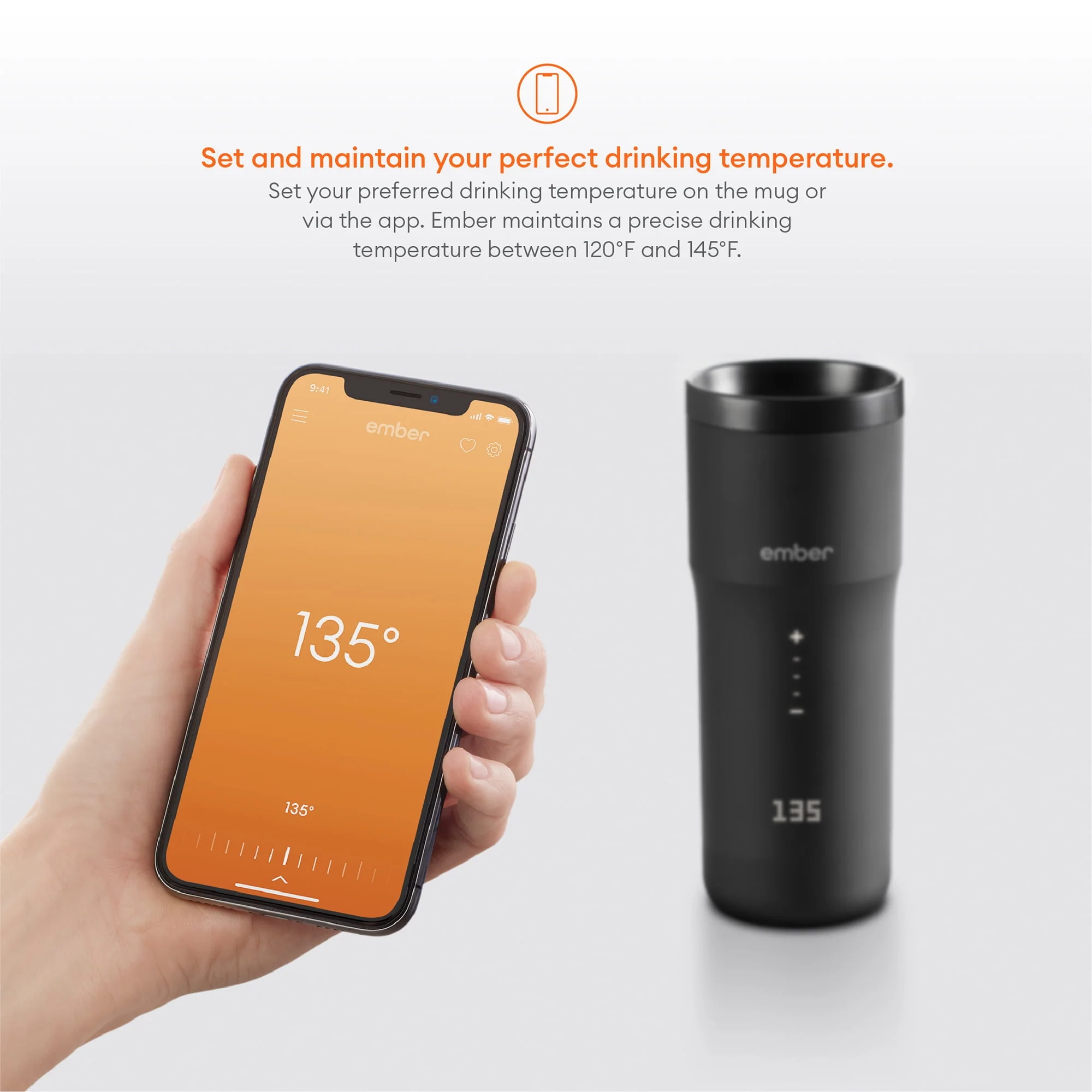 NEW Ember Temperature Control Smart Mug 2, 12 oz, Black, 3-hr Battery Life - App Controlled Heated Coffee Travel Mug - Improved Design