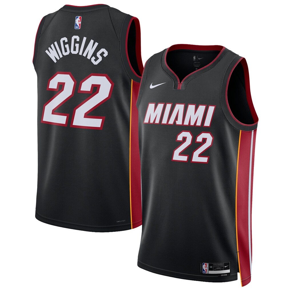 Unisex Miami Heat Andrew Wiggins Nike Black Swingman Player Jersey - Icon Edition