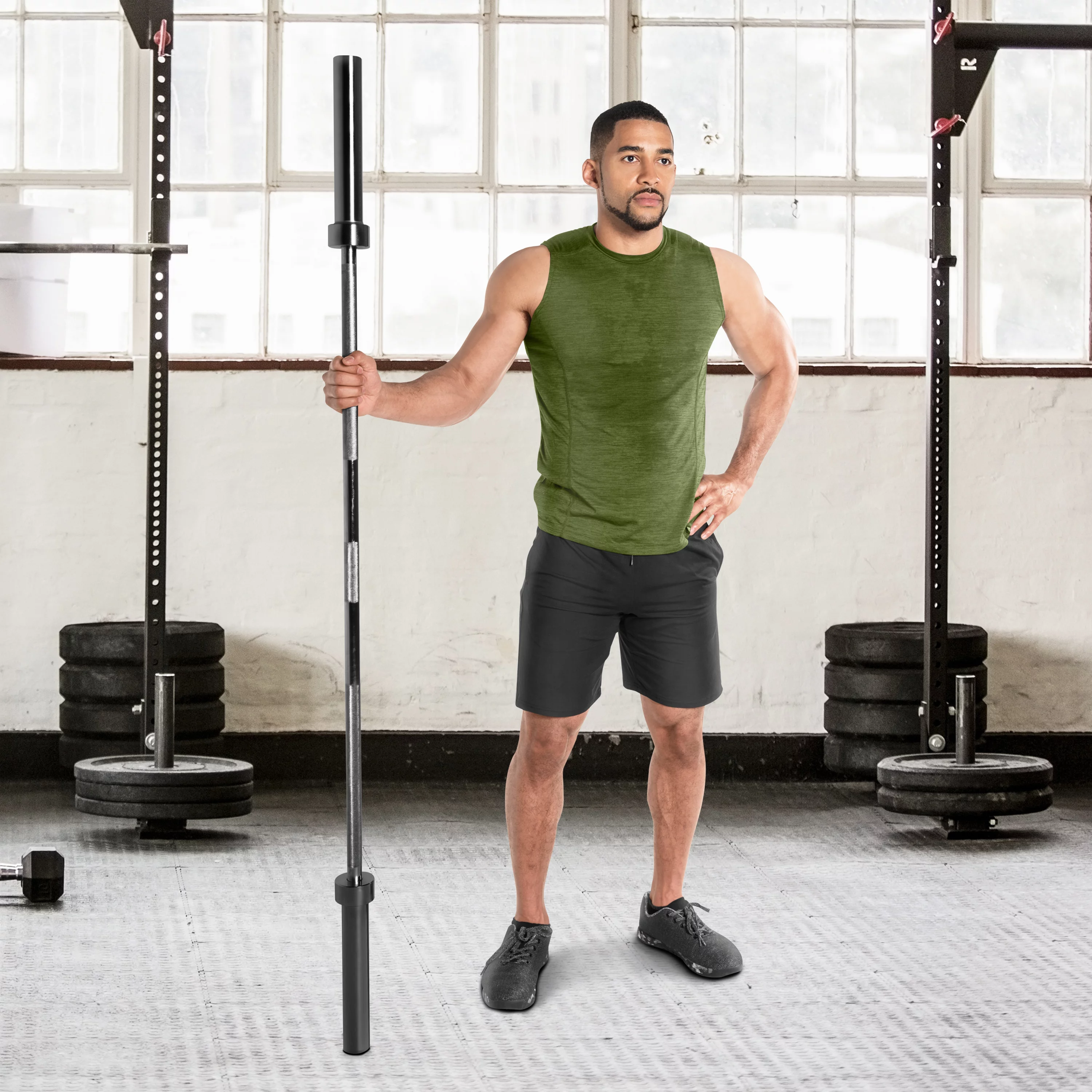 CAP Barbell Olympic Weight Bar, 7 ft. - Curated Treasures Market