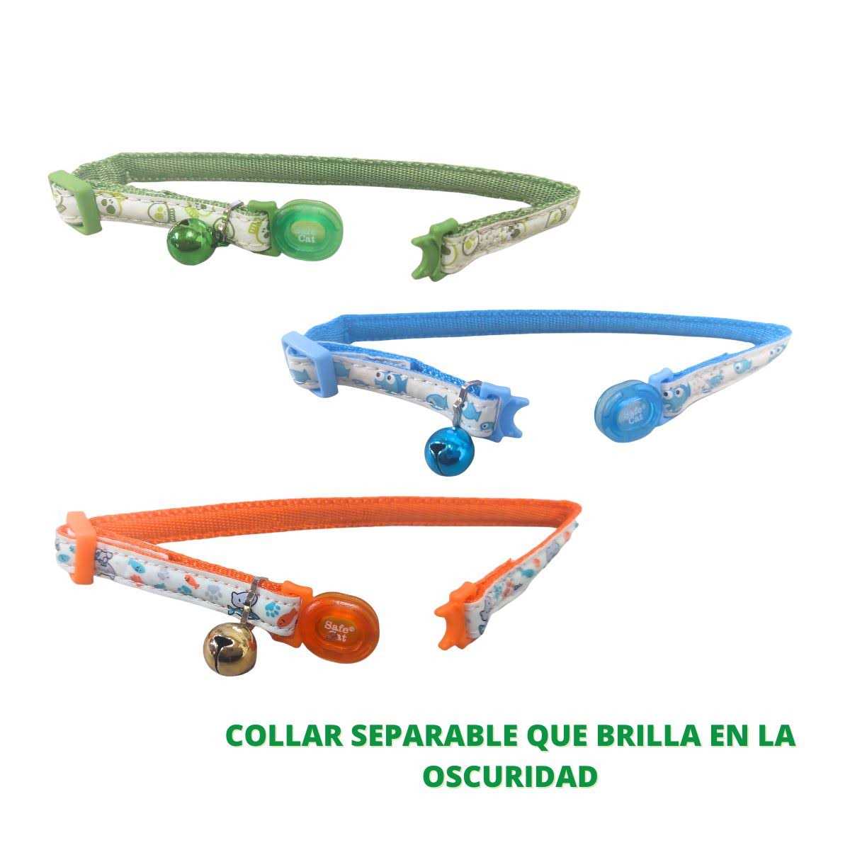 Safe Cat Glow in The Dark Adjustable Breakaway Collar