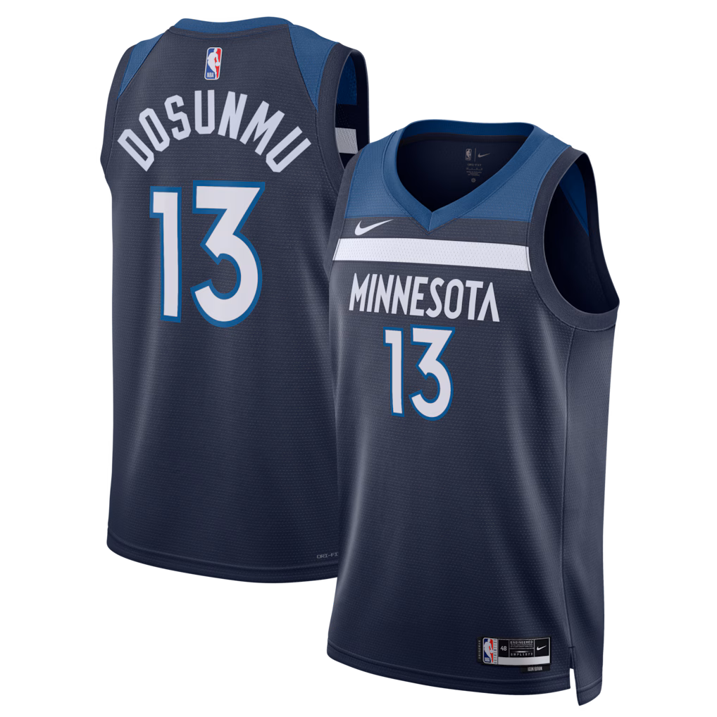 Unisex Minnesota Timberwolves Ayo Dosunmu Nike Navy Swingman Jersey - Icon Edition