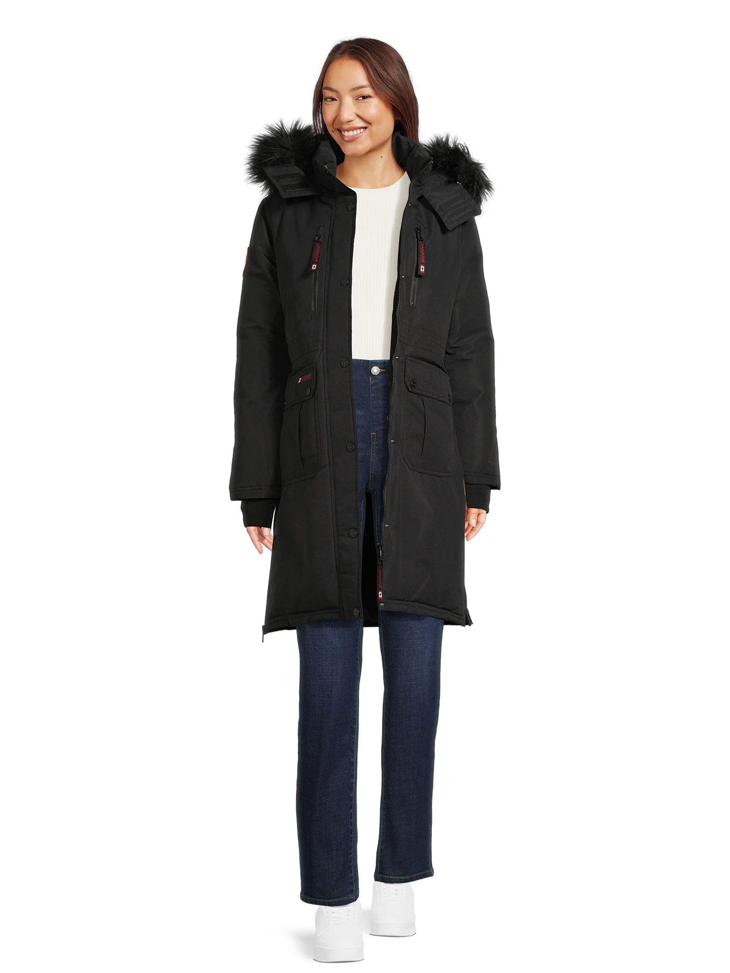 Canada Weather Gear Women's Classic Long Parka Jacket with Hood - Curated Treasures Market