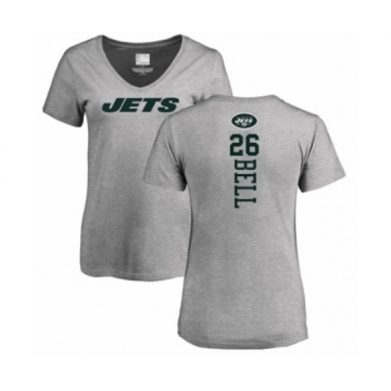 Football Women's New York Jets #26 Le'Veon Bell Ash Backer T-Shirt
