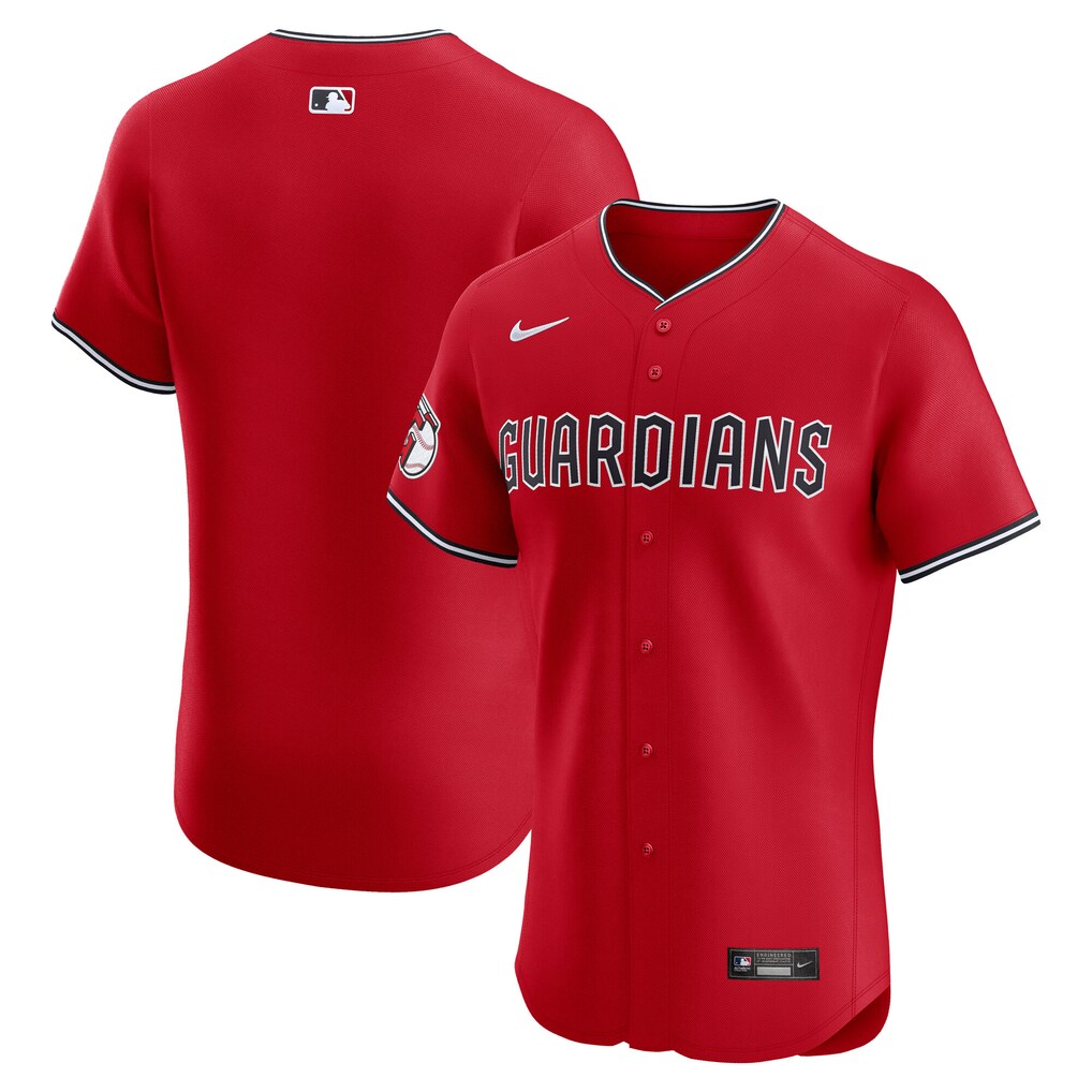 Men's Cleveland Guardians Nike Red Alternate Elite Jersey