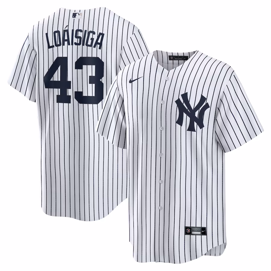 Men's New York Yankees Jonathan Loáisiga Nike White Home Replica Jersey