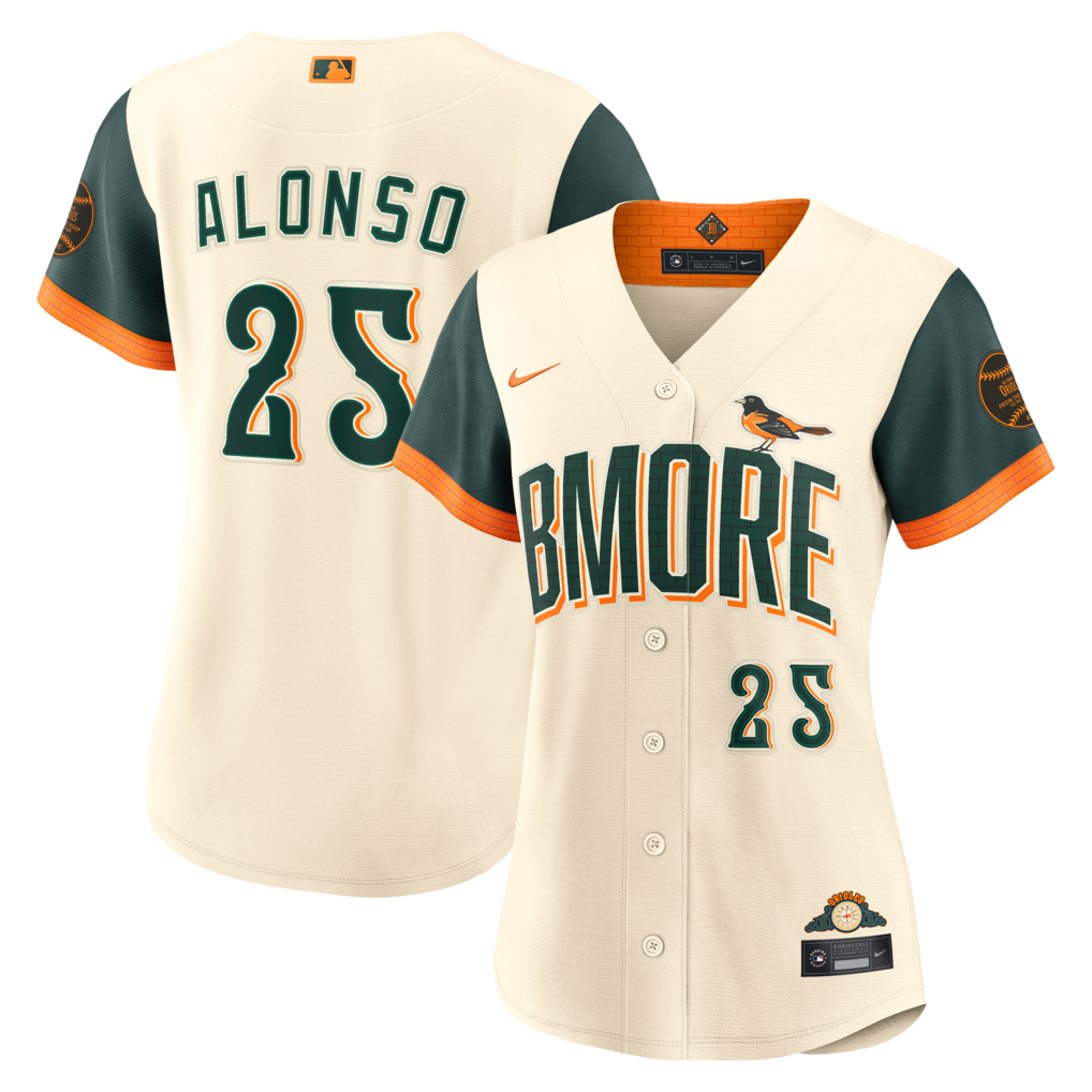 Women's Baltimore Orioles Pete Alonso Nike Cream 2026 City Connect Stadium Jersey