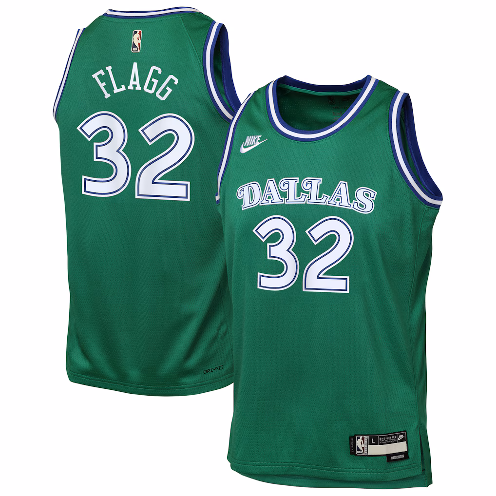 Youth Dallas Mavericks Cooper Flagg Nike Green Swingman Jersey - Classic Edition