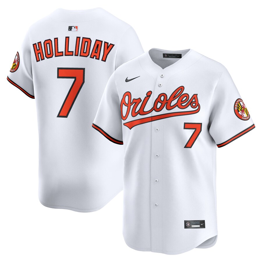 Men's Baltimore Orioles Jackson Holliday Nike White Home Limited Jersey