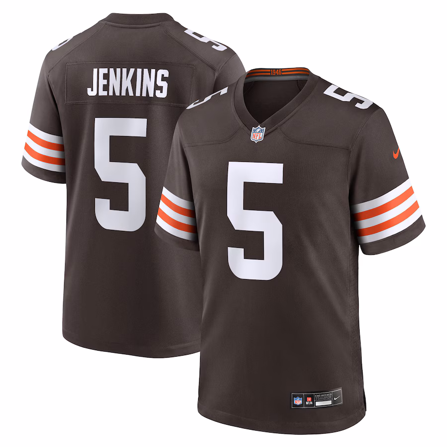 Men's Cleveland Browns Rayshawn Jenkins Nike Brown Team Game Jersey