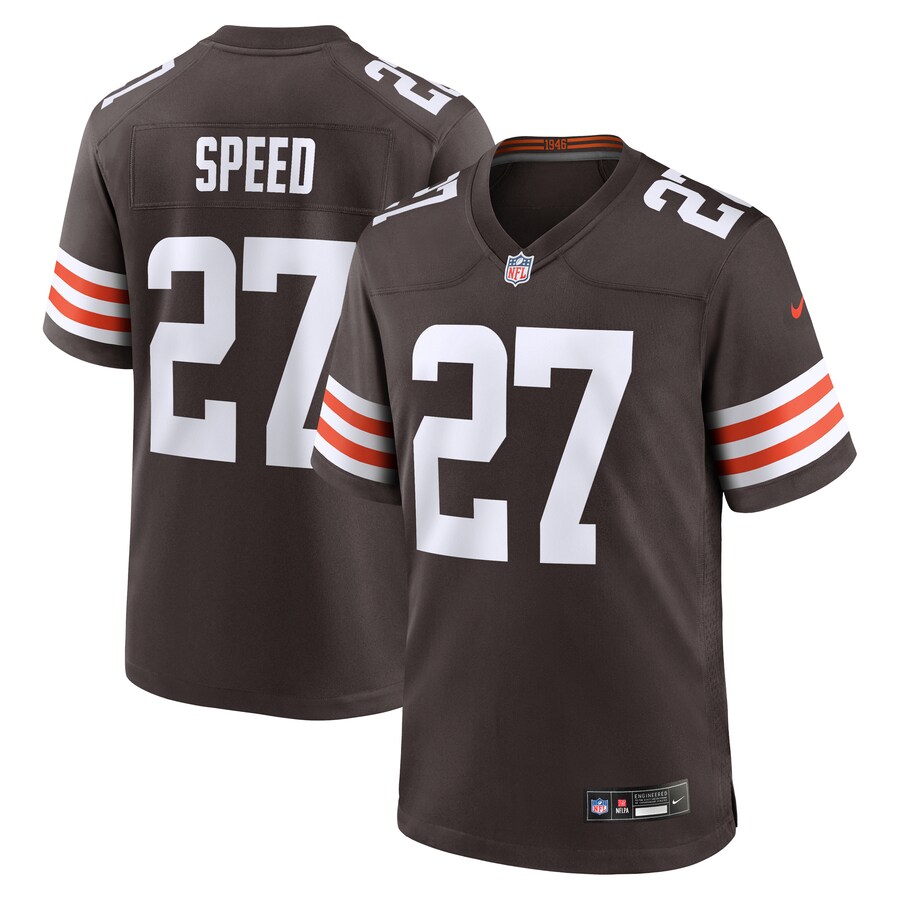 Men's Cleveland Browns Ameer Speed Nike Brown Team Game Jersey